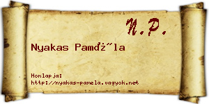 Nyakas Paméla névjegykártya